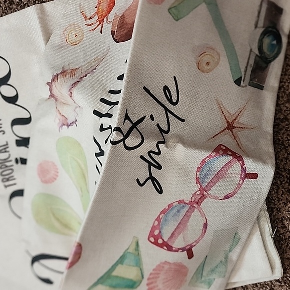 "Sunshine & smile " Throw Pillow 17x17".Cover,Retro cushion, Home Decor NEW - Picture 3 of 3